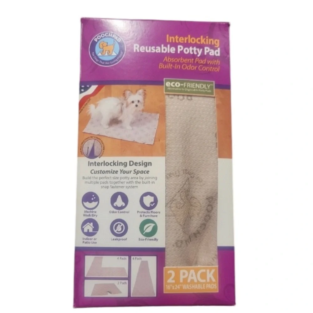 NIP 2 reusable interlocking dog potty pads washable